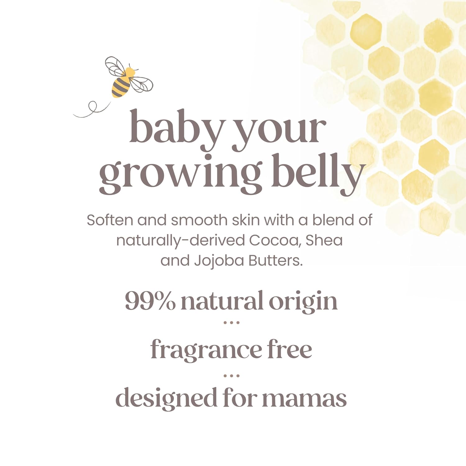 Mama Belly Butter Stretch Mark Cream for Pregnancy Massages Body & Reduces Scar Appearance, Prenatal & Postnatal Tummy Skin Care, Shea Butter & Vitamin E Rich Formula, 6.5 Oz Tub